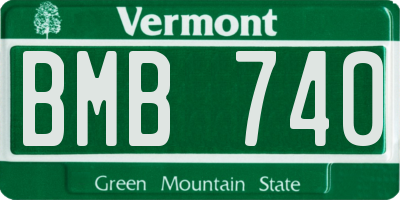 VT license plate BMB740