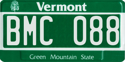 VT license plate BMC088