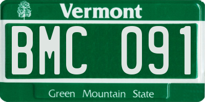 VT license plate BMC091