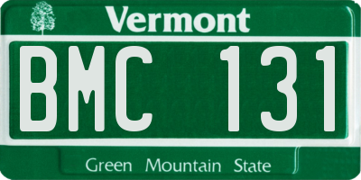 VT license plate BMC131