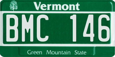 VT license plate BMC146