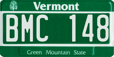VT license plate BMC148