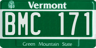 VT license plate BMC171