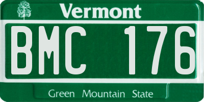 VT license plate BMC176
