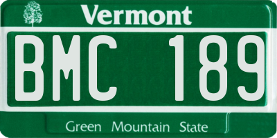 VT license plate BMC189