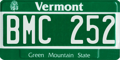 VT license plate BMC252