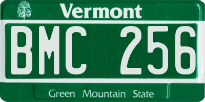 VT license plate BMC256