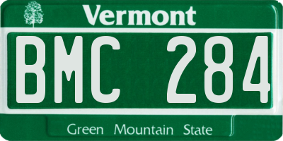 VT license plate BMC284
