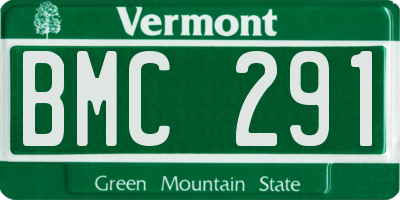 VT license plate BMC291