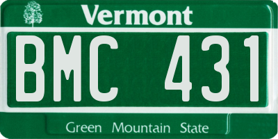 VT license plate BMC431