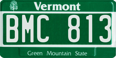VT license plate BMC813