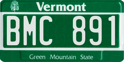 VT license plate BMC891