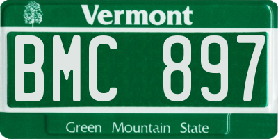 VT license plate BMC897