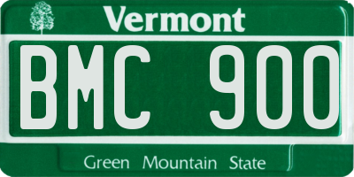 VT license plate BMC900