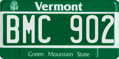 VT license plate BMC902