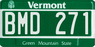 VT license plate BMD271