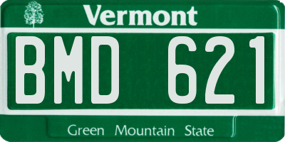 VT license plate BMD621