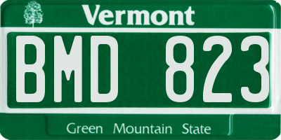 VT license plate BMD823