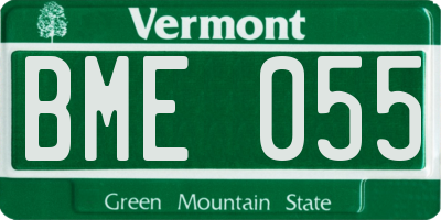 VT license plate BME055