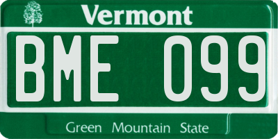 VT license plate BME099