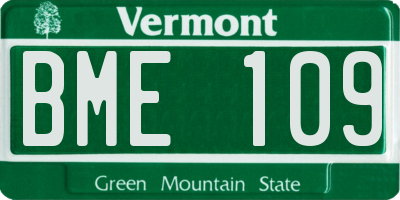 VT license plate BME109