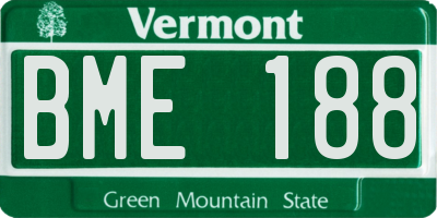 VT license plate BME188