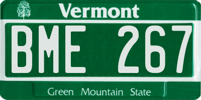 VT license plate BME267