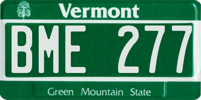 VT license plate BME277