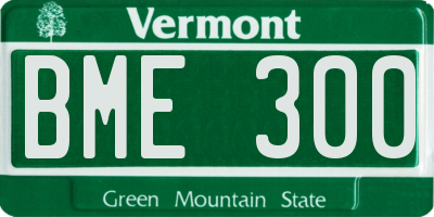 VT license plate BME300