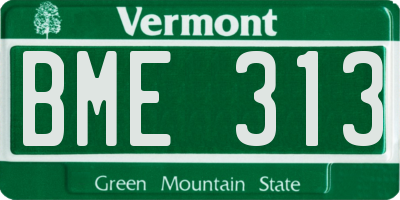 VT license plate BME313
