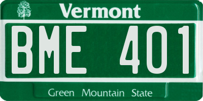VT license plate BME401
