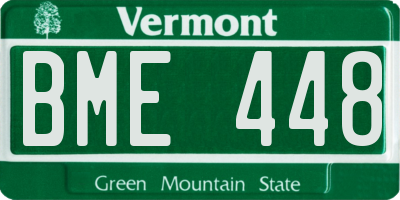 VT license plate BME448