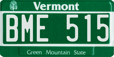 VT license plate BME515