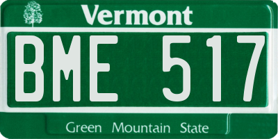 VT license plate BME517