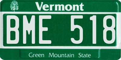 VT license plate BME518