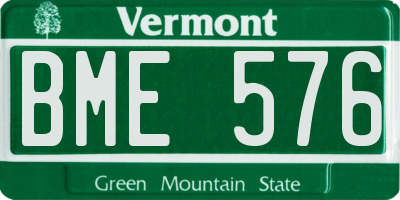 VT license plate BME576