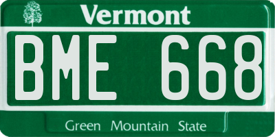 VT license plate BME668