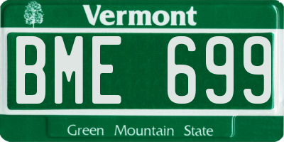 VT license plate BME699