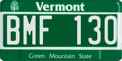 VT license plate BMF130
