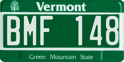 VT license plate BMF148