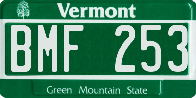 VT license plate BMF253