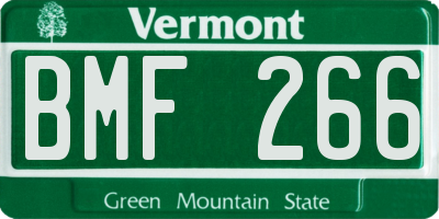 VT license plate BMF266