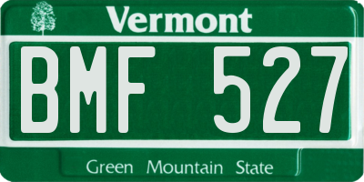 VT license plate BMF527