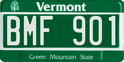 VT license plate BMF901