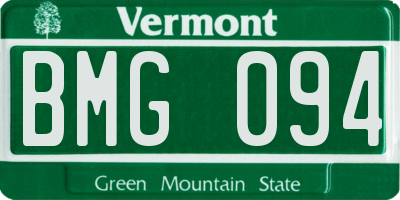 VT license plate BMG094