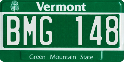 VT license plate BMG148