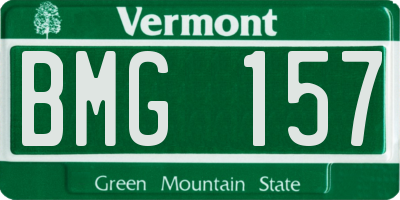 VT license plate BMG157