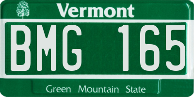 VT license plate BMG165