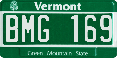 VT license plate BMG169