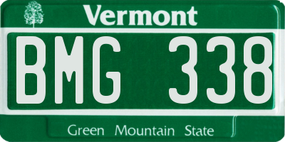 VT license plate BMG338